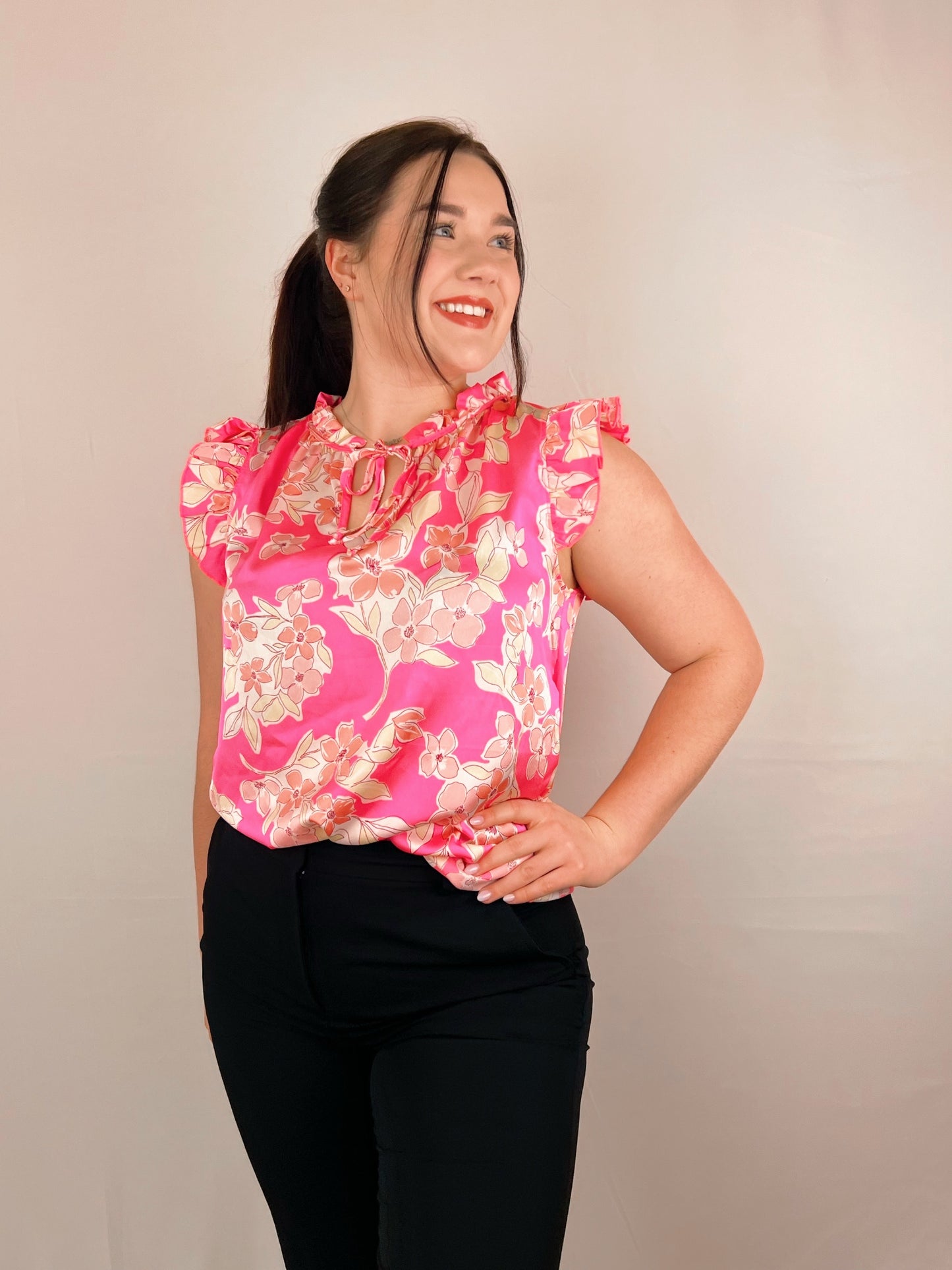 Tropical Floral Blouse