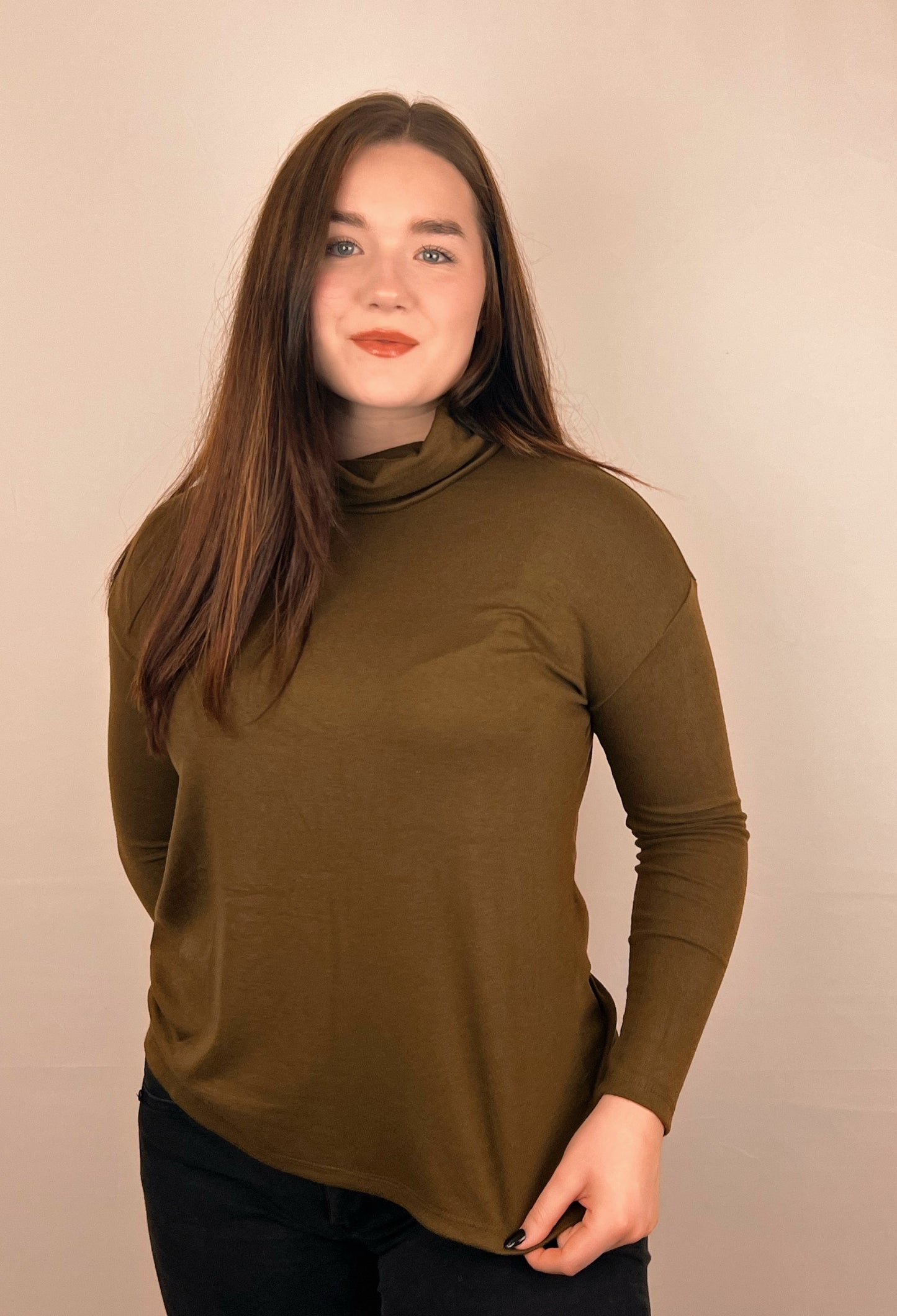 Mossy Espresso Turtleneck