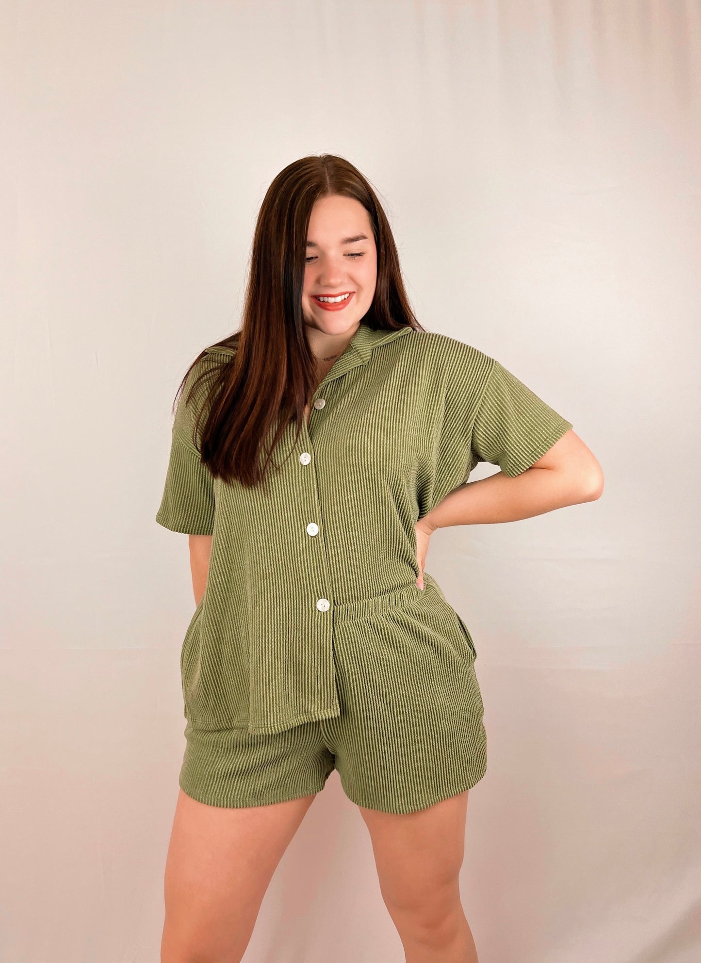 Olive Vacation Shorts