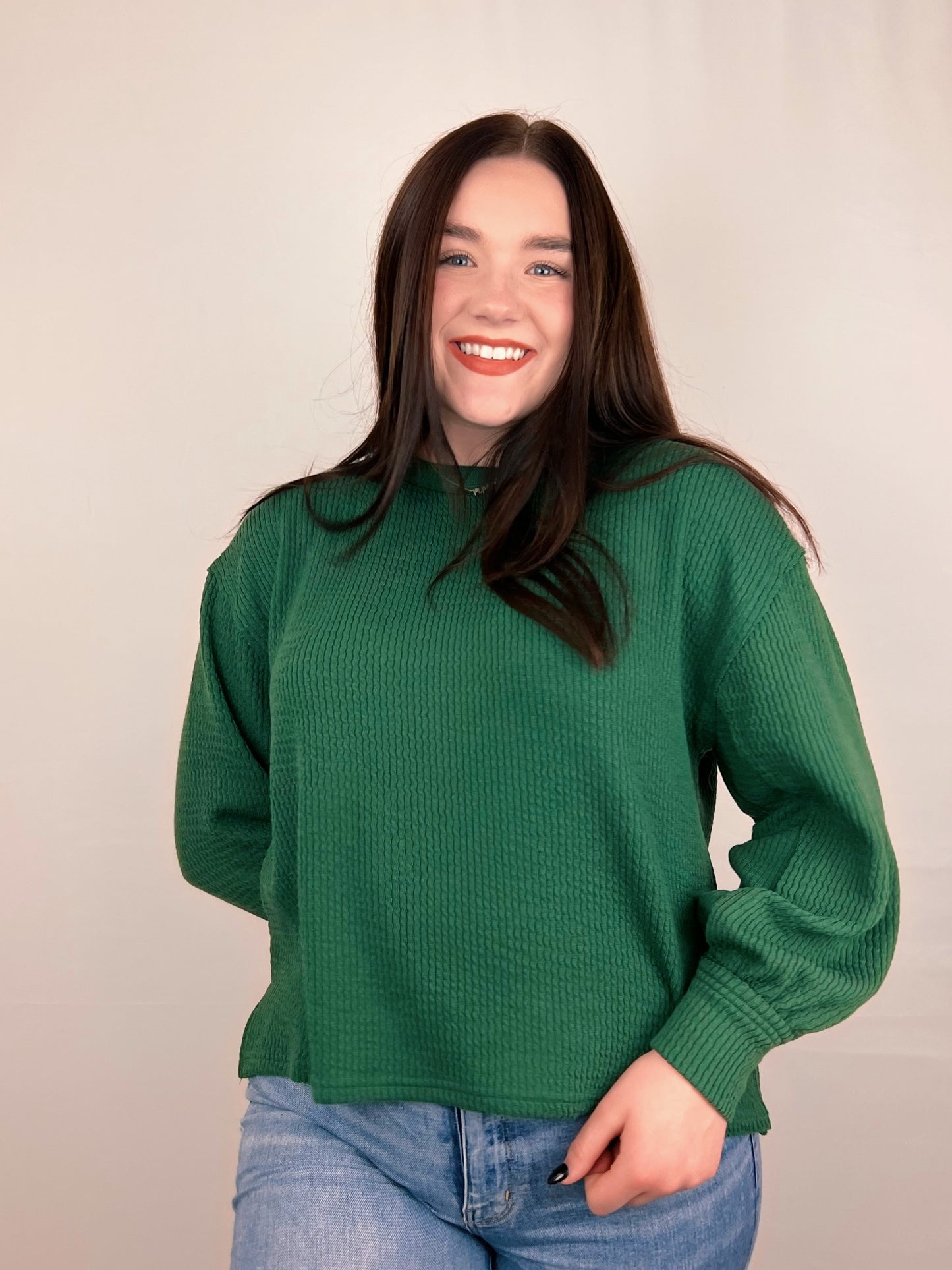 Christmastime Green Sweater {PLUS SIZE}