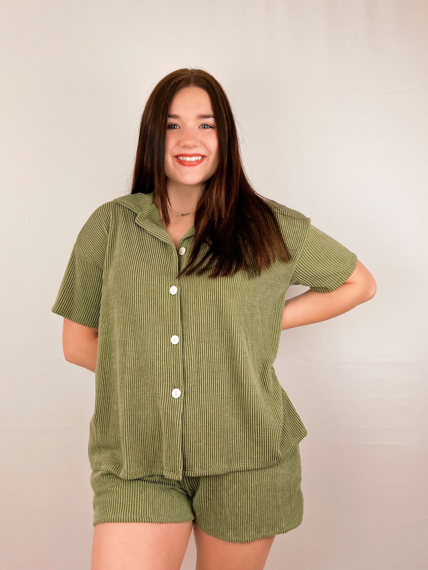 Olive Vacation Top