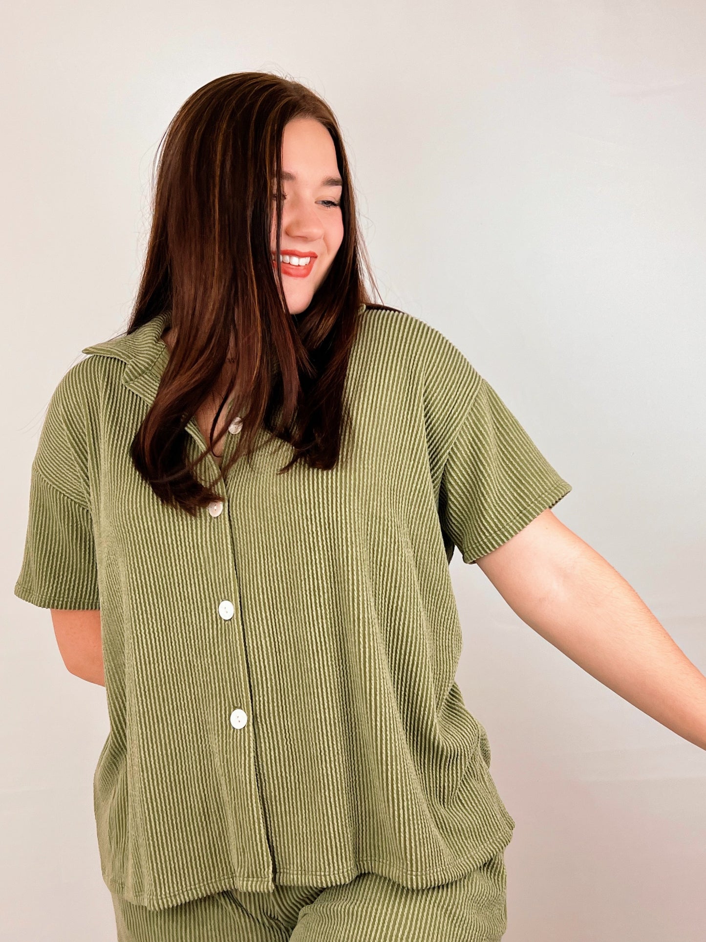 Olive Vacation Top