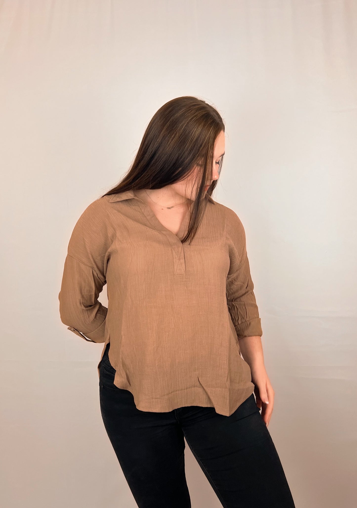 Espresso Brown Blouse