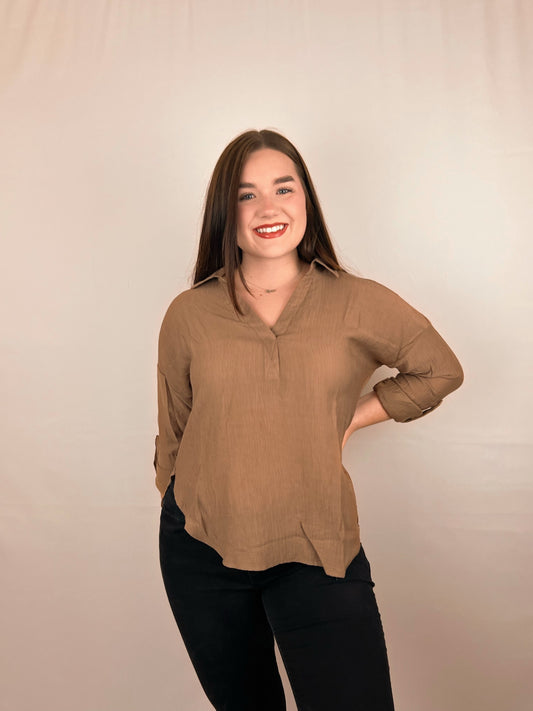 Espresso Brown Blouse