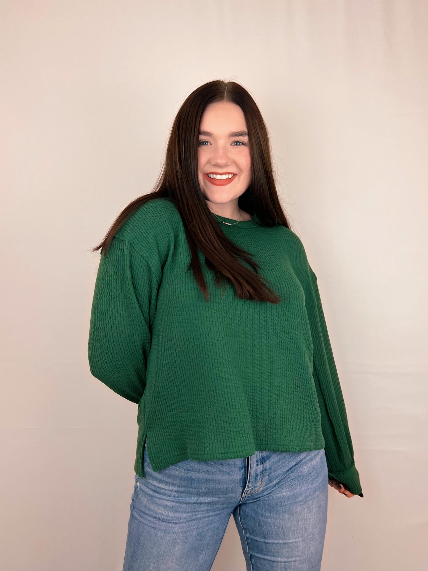 Christmastime Green Sweater {PLUS SIZE}