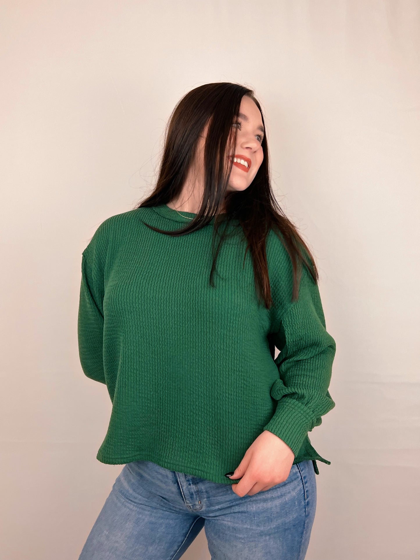 Christmastime Green Sweater {PLUS SIZE}