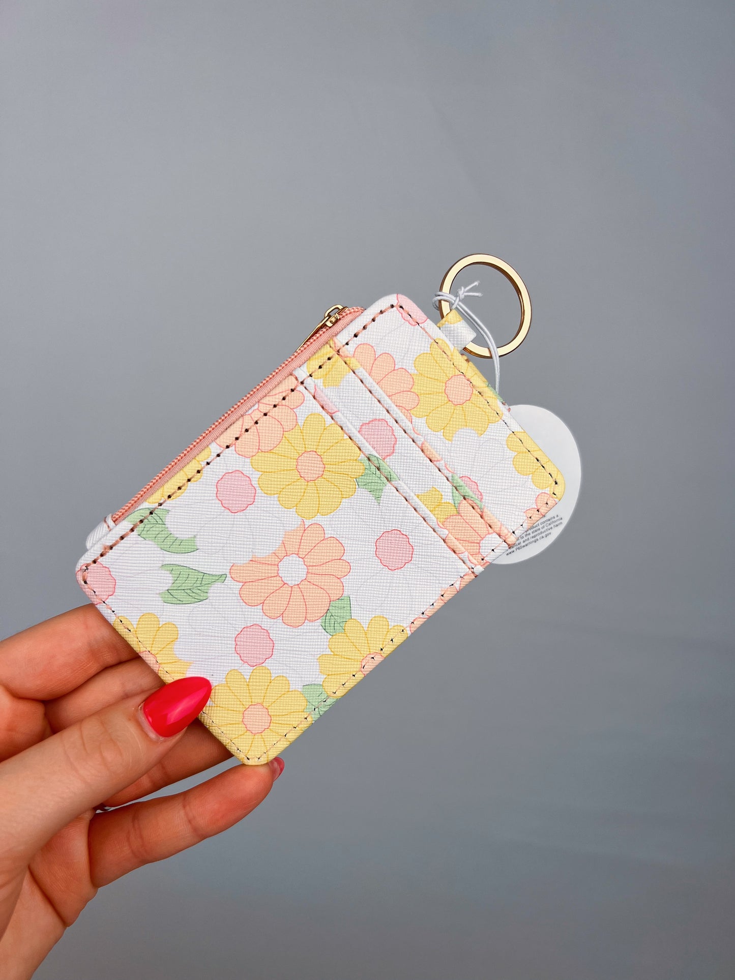 Pastel Floral Keychain Wallet