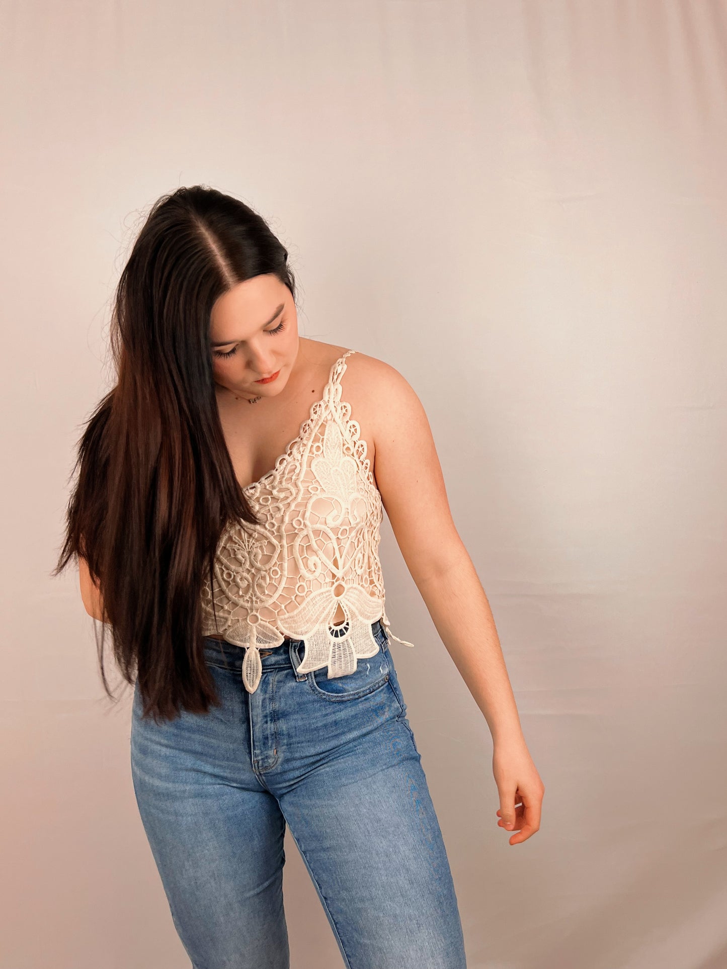 Neutral Crochet Cami