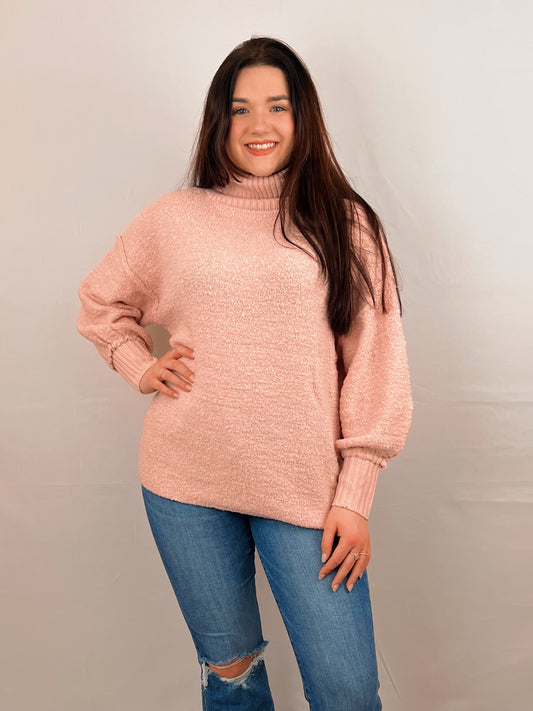 Blush Turtleneck Sweater