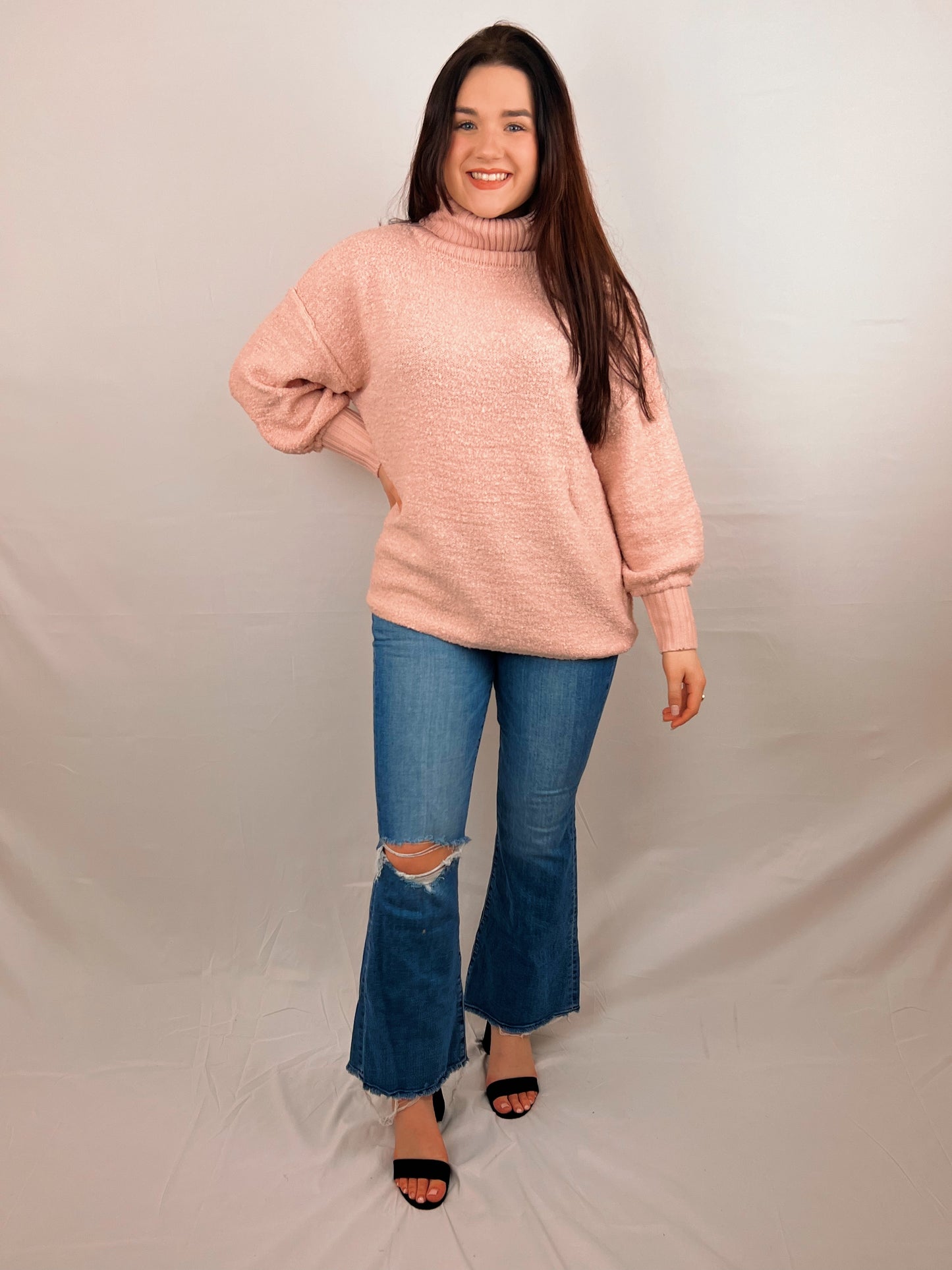 Blush Turtleneck Sweater