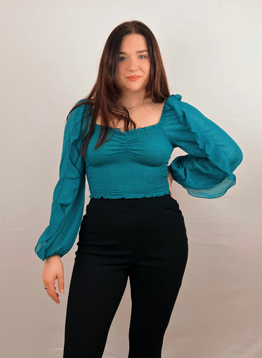 Turquoise Sweetheart Top