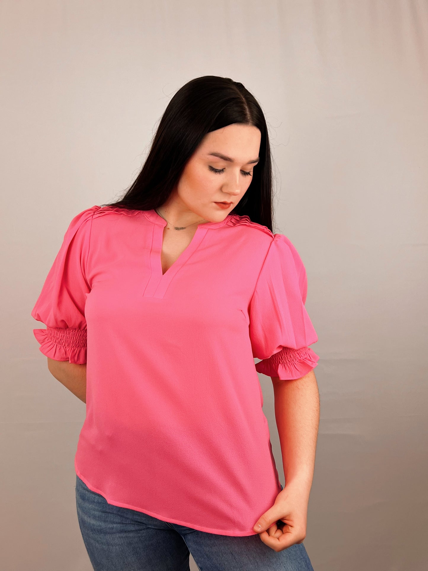 Flamingo Pink Blouse